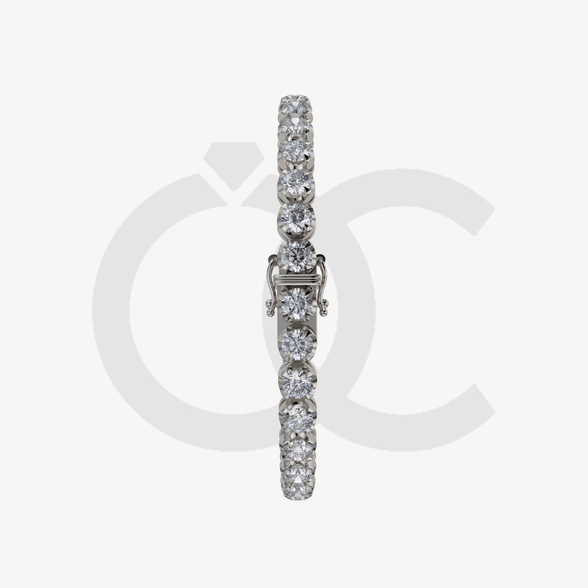 Bracelet with Lab Grown Diamond on a Black Gold