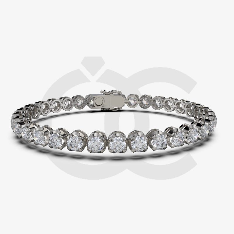 Bracelet with Lab Grown Diamond on a Black Gold