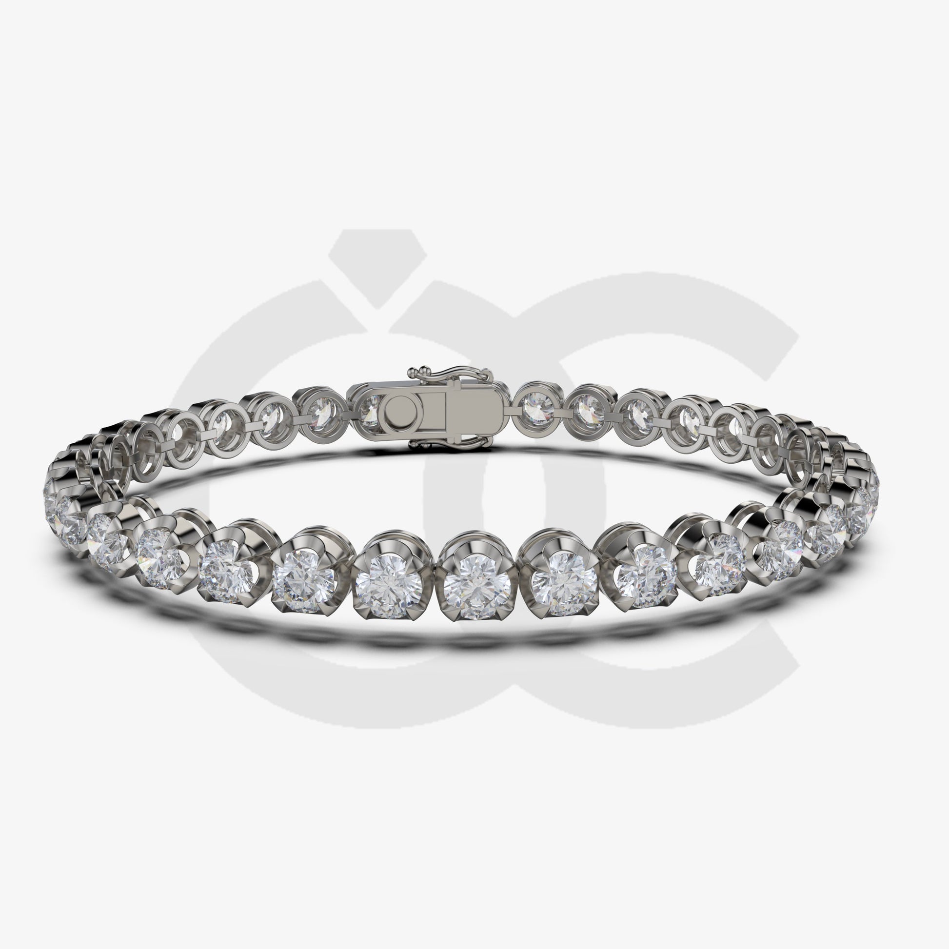 Bracelet with Lab Grown Diamond on a Black Gold