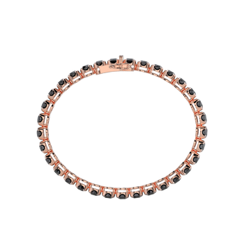 Bracelet with Black Diamond on a Rose Gold