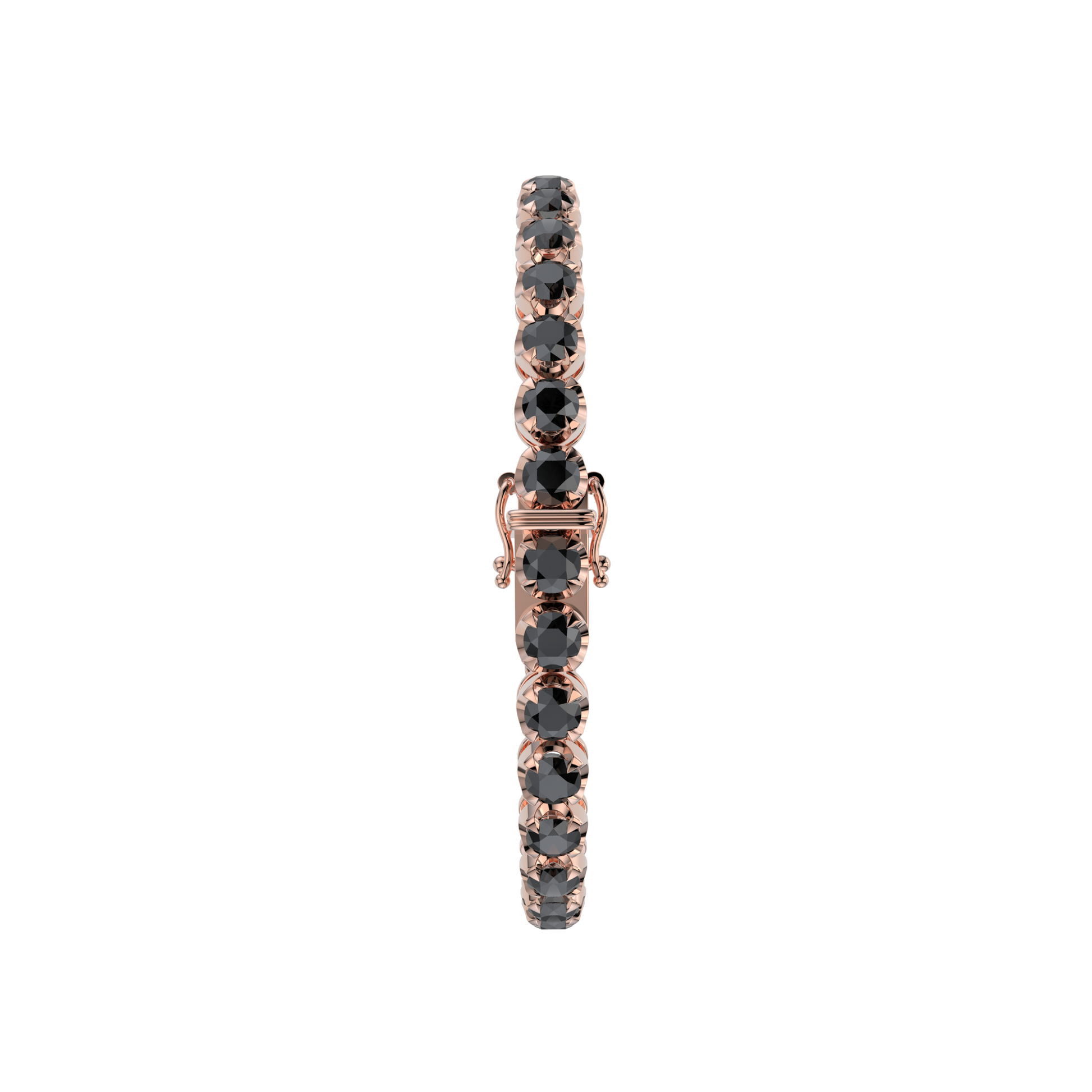 Bracelet with Black Diamond on a Rose Gold