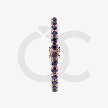 Bracelet with Blue Sapphire on a Rose Gold