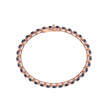 Bracelet with Blue Sapphire on a Rose Gold