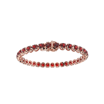 Bracelet with Ruby on a Rose Gold