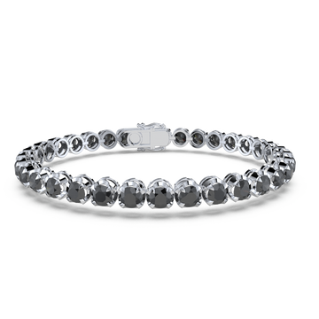 Bracelet with Black Diamond on a White Gold
