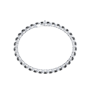 Bracelet with Black Diamond on a White Gold