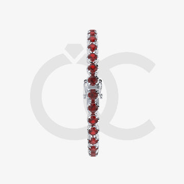 Bracelet with Ruby on a White Gold