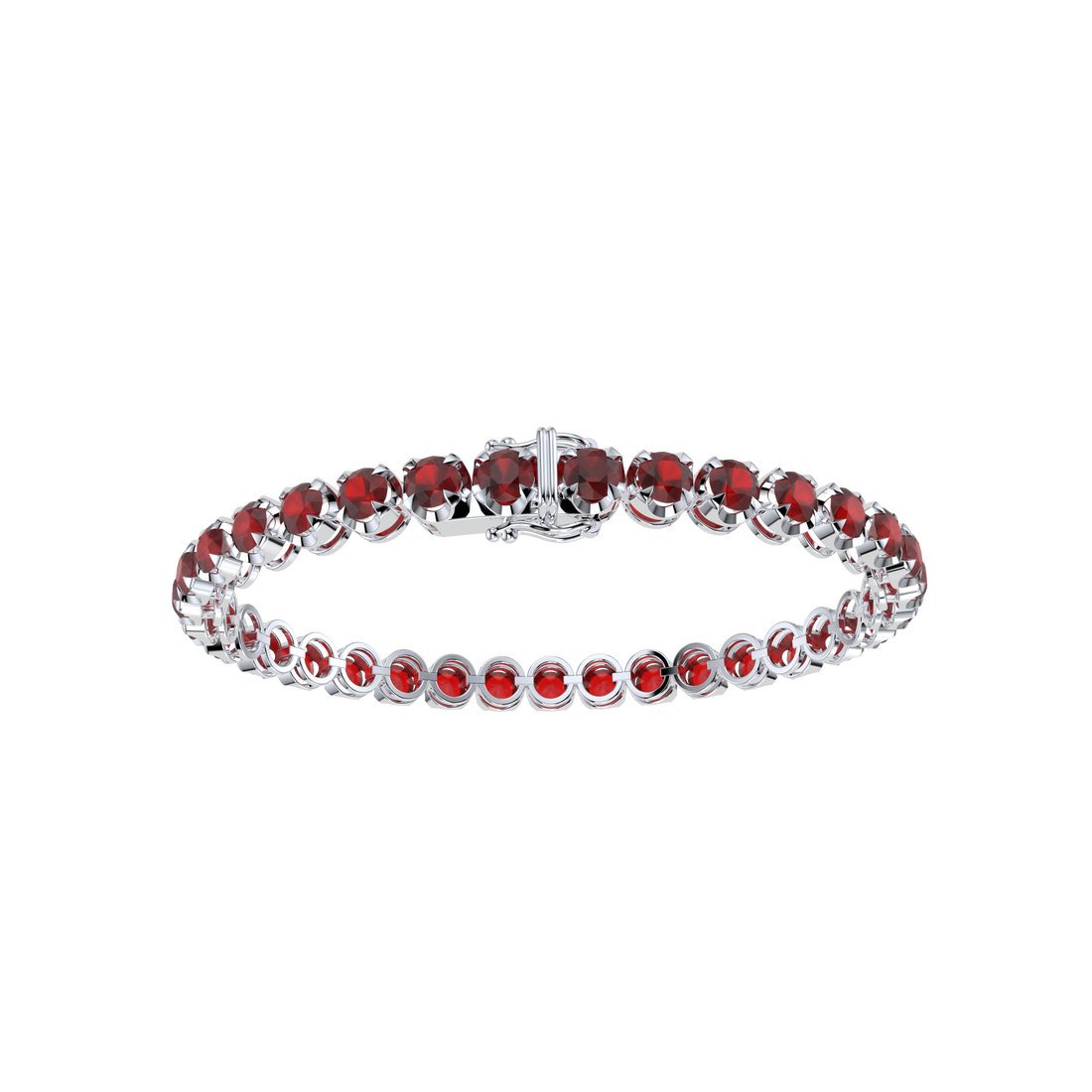 Bracelet with Ruby on a White Gold