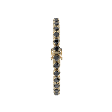 Bracelet with Black Diamond on a Yellow Gold