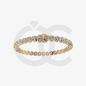 Bracelet with Moissanite on a Gold Vermeil