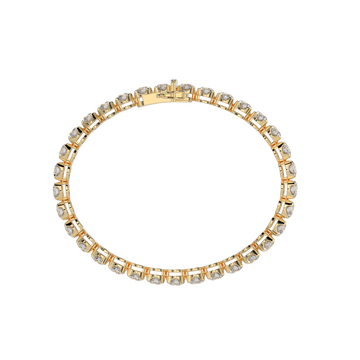 Bracelet with Natural Diamond on a Yellow Gold