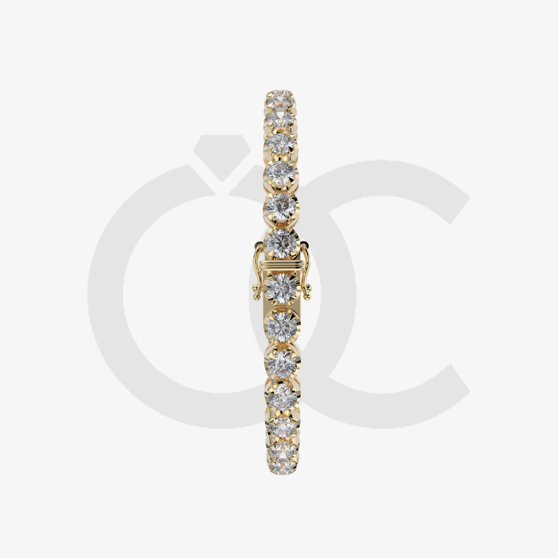Bracelet with Moissanite on a Gold Vermeil