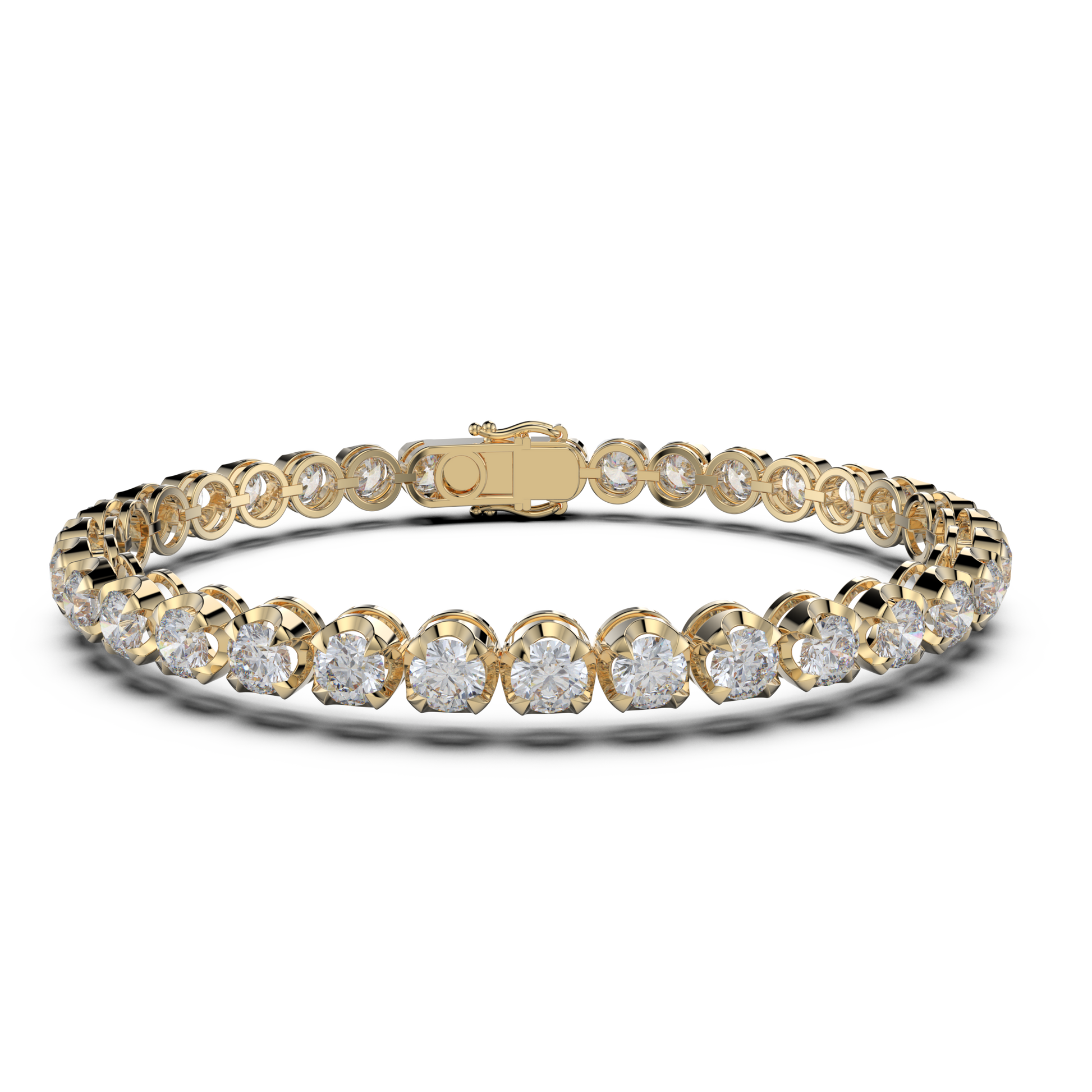 Bracelet with Moissanite on a Gold Vermeil