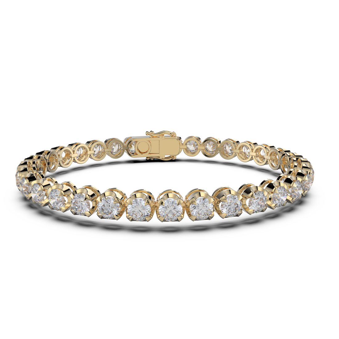Bracelet with Moissanite on a Gold Vermeil