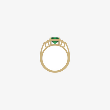 Regal Emerald & Diamond Ring – A Statement of Timeless Sophistication