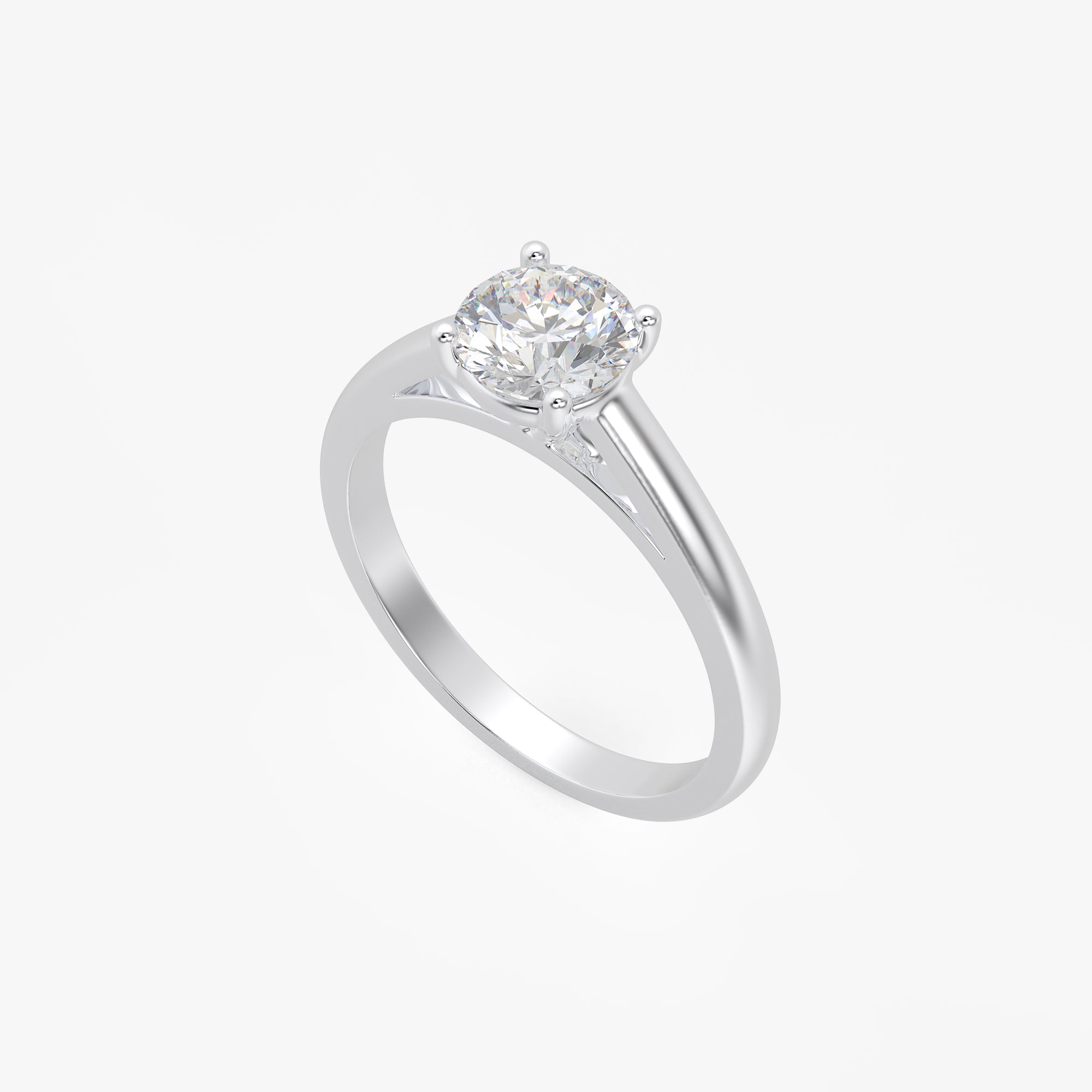 18K Gold Solitaire Ring