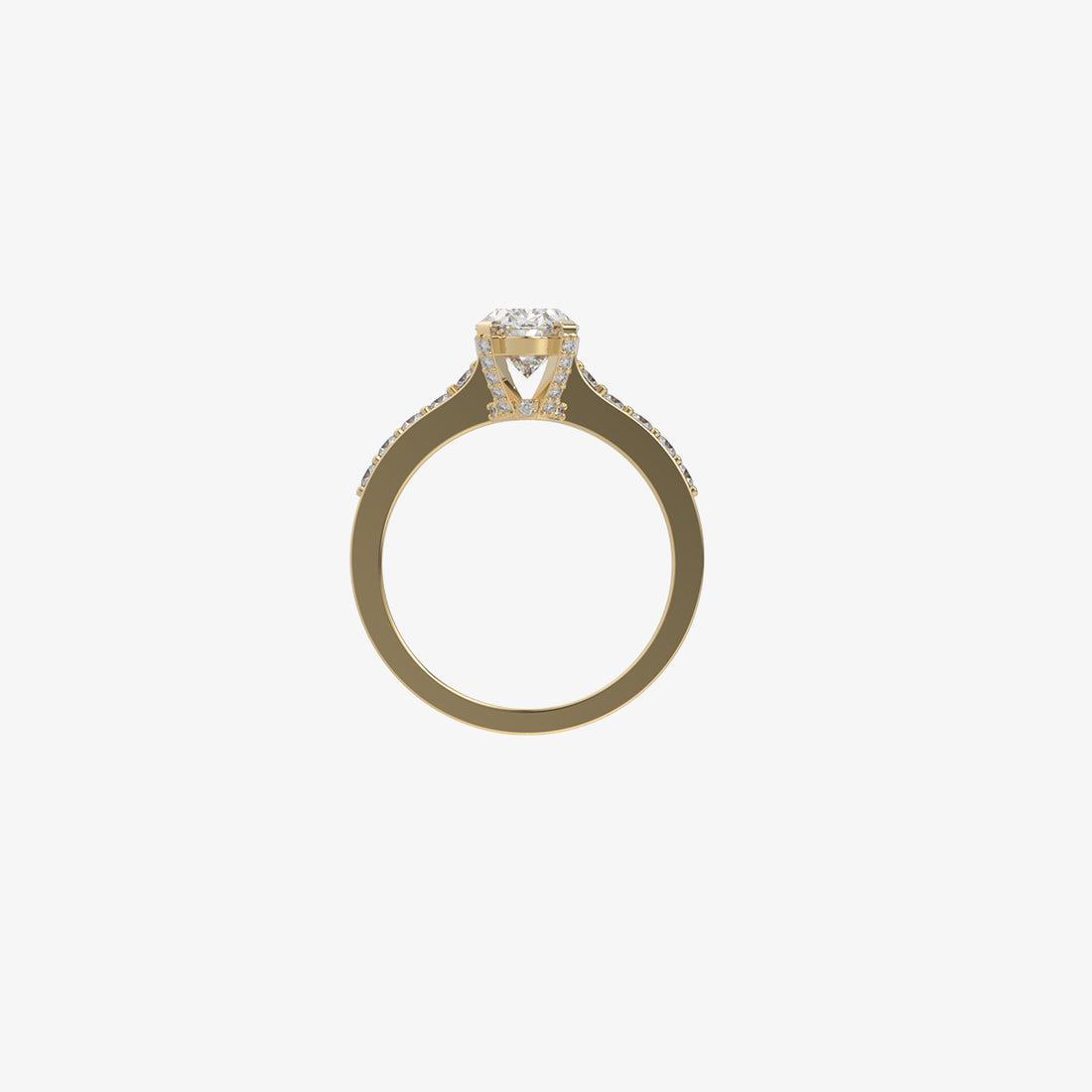 Elegant Gold Ring Featuring a Brilliant Array of Gems