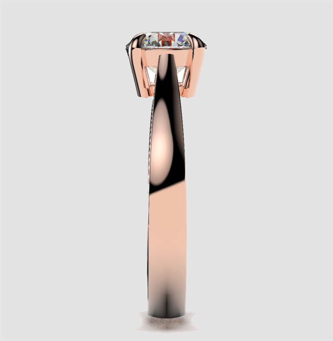 Elegant Rose Gold Solitaire Engagement Ring