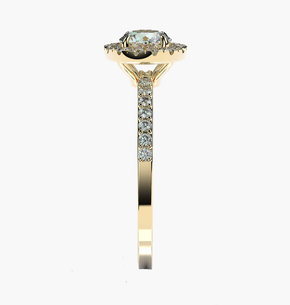 Elegant Halo Diamond Engagement Ring