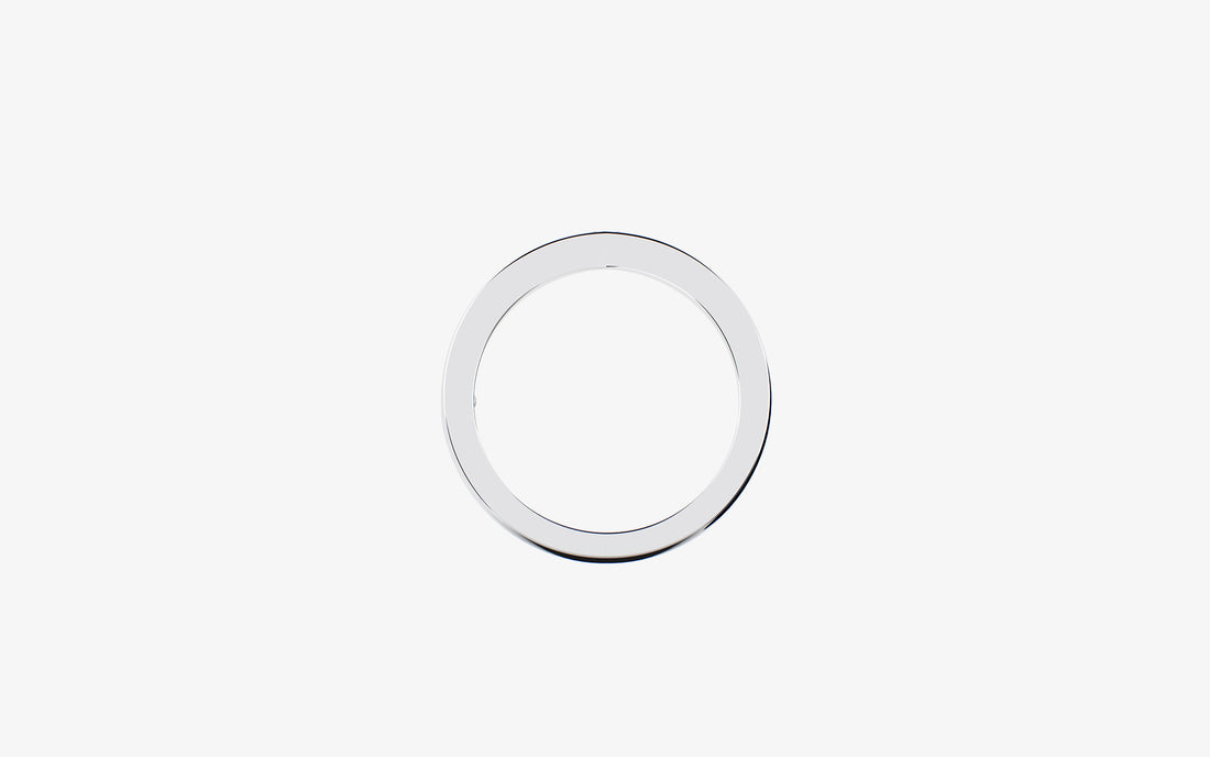 18K White Gold Cross Band