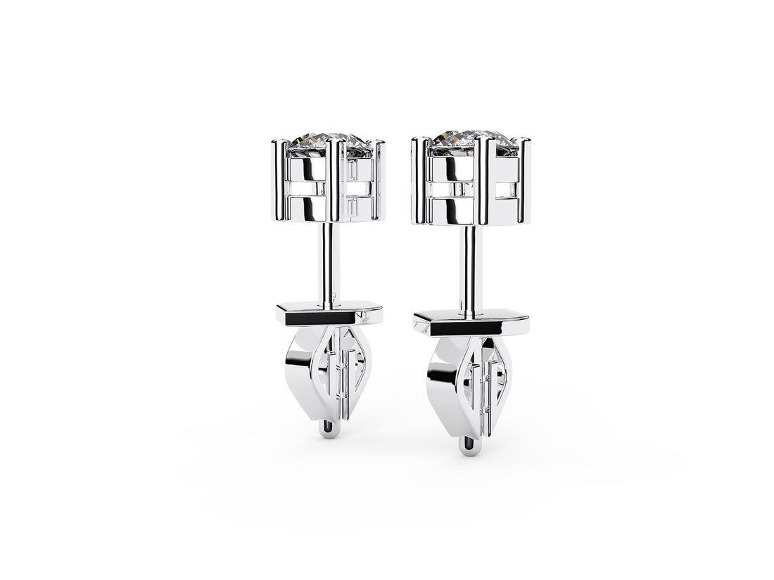 Classic Solitaire Diamond Stud Earring