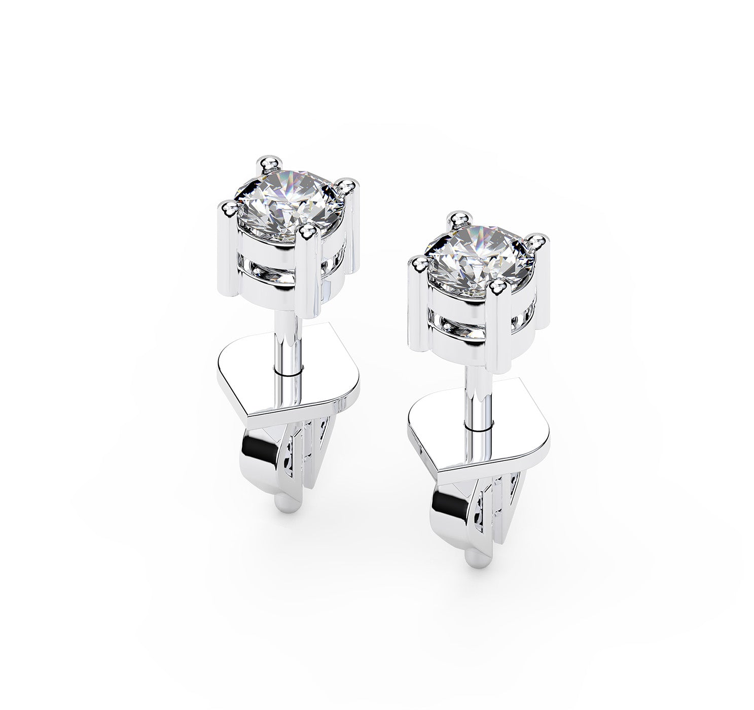 Classic Solitaire Diamond Stud Earring
