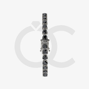 Bracelet with Black Diamond on a Black Gold