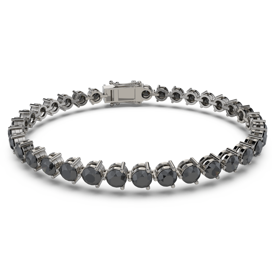 Bracelet with Black Diamond on a Black Gold