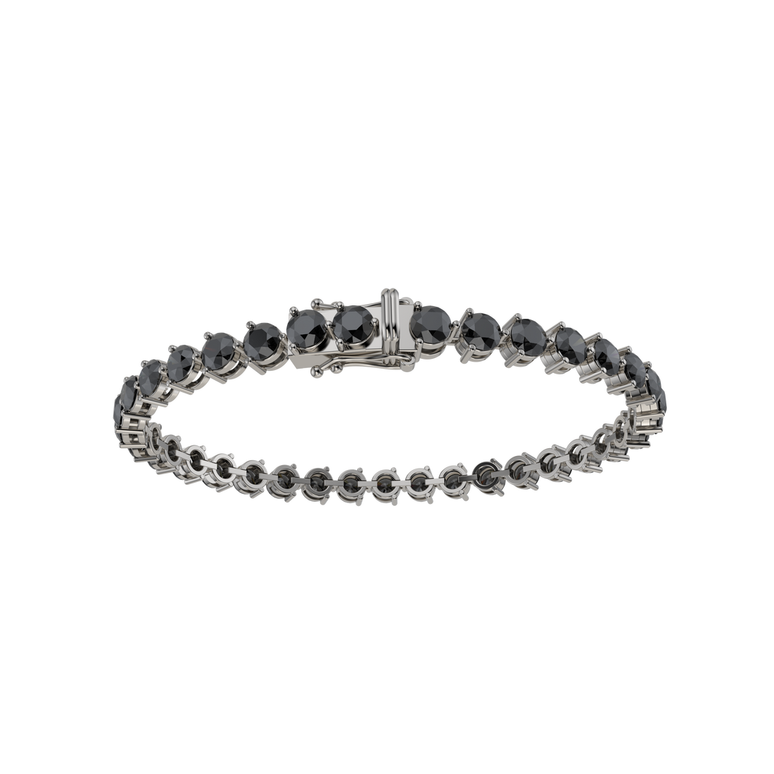 Bracelet with Black Diamond on a Black Gold