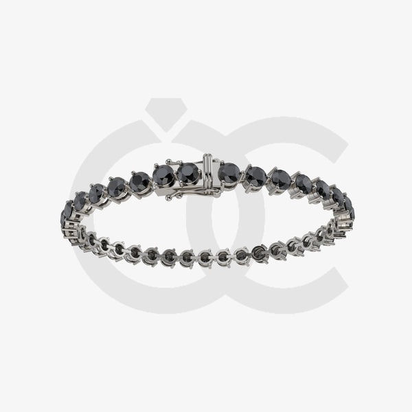 Bracelet with Black Diamond on a Black Gold