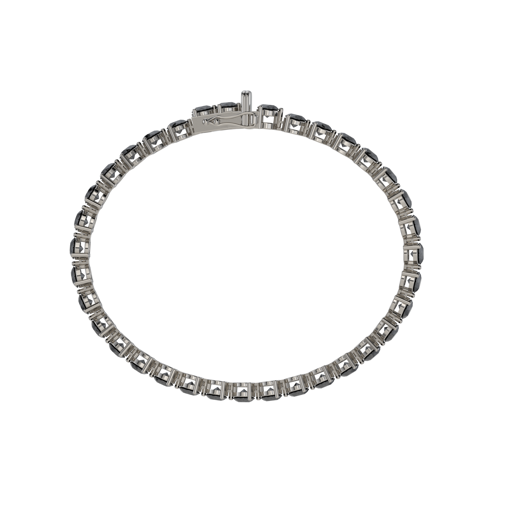 Bracelet with Black Diamond on a Black Gold