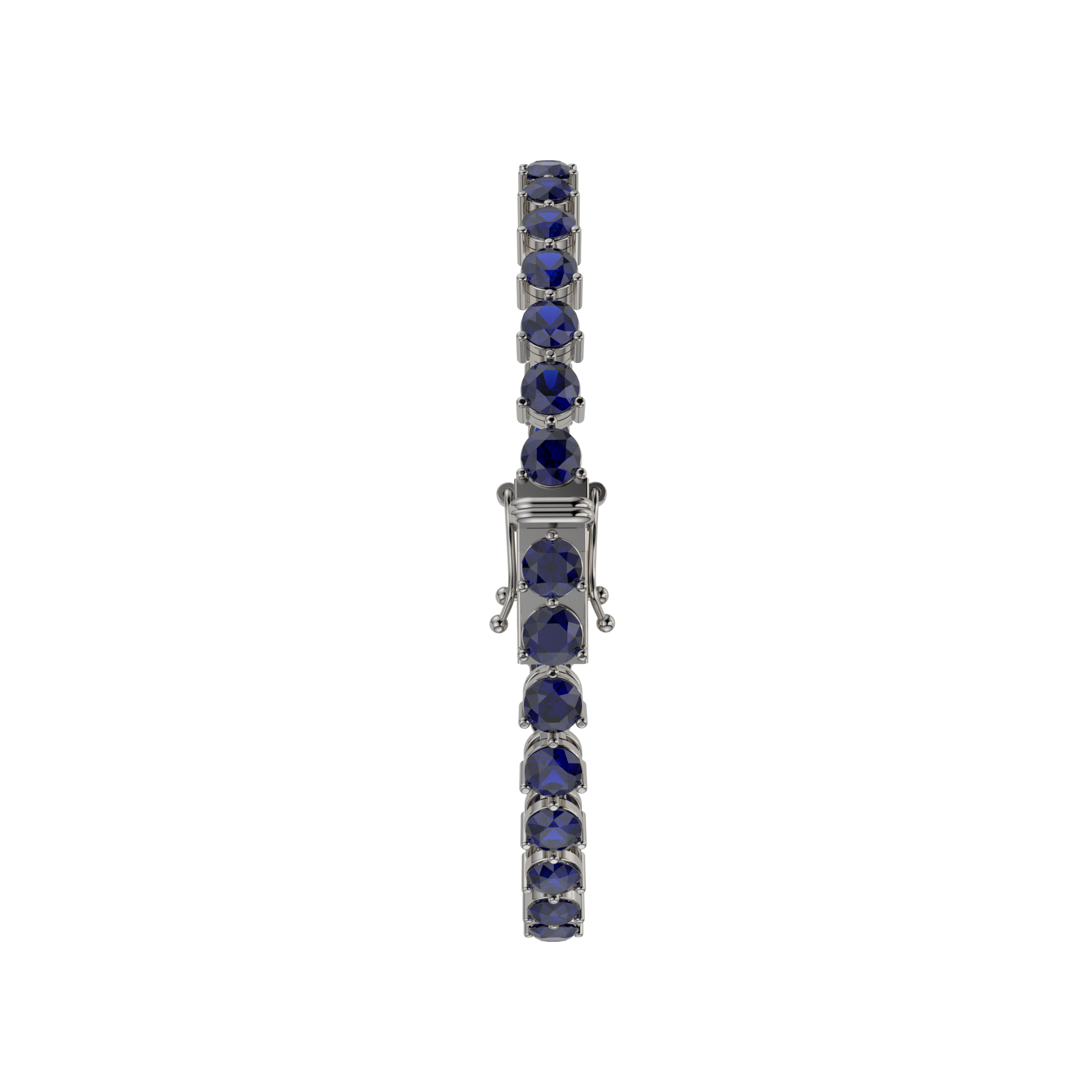 Bracelet with Blue Sapphire on a Black Gold