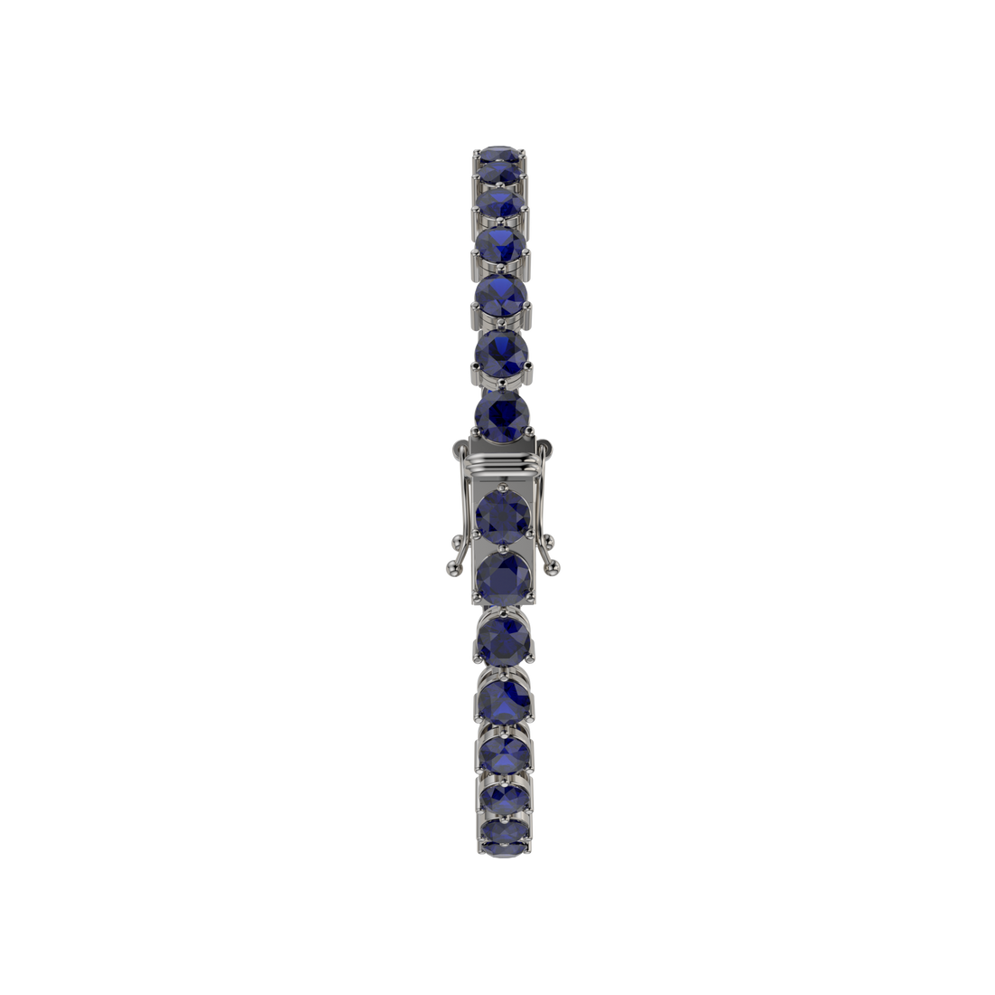 Bracelet with Blue Sapphire on a Black Gold