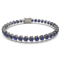 Bracelet with Blue Sapphire on a Black Gold