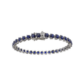 Bracelet with Blue Sapphire on a Black Gold