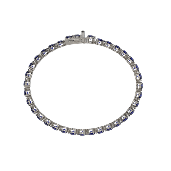 Bracelet with Moissanite on a Black Gold Vermeil