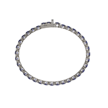 Bracelet with Blue Sapphire on a Black Gold