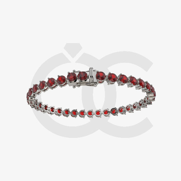 Bracelet with Ruby on a Black Gold