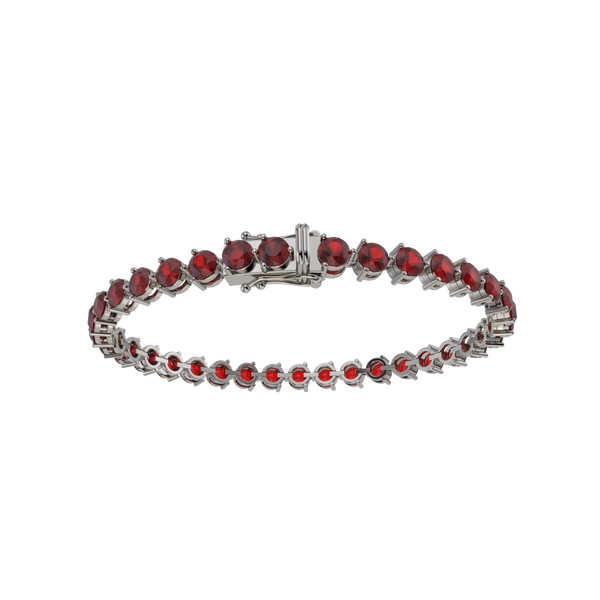 Bracelet with Ruby on a Black Gold