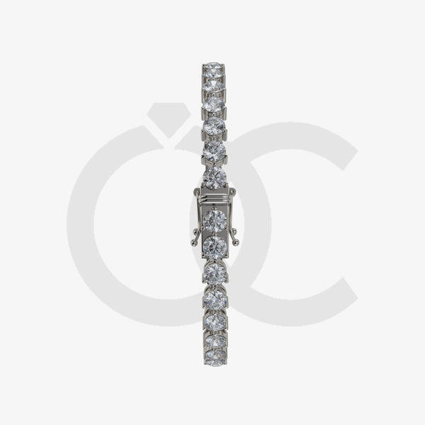 Bracelet with Moissanite on a Black Gold Vermeil