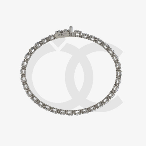 Bracelet with Natural Diamond on a Black Gold