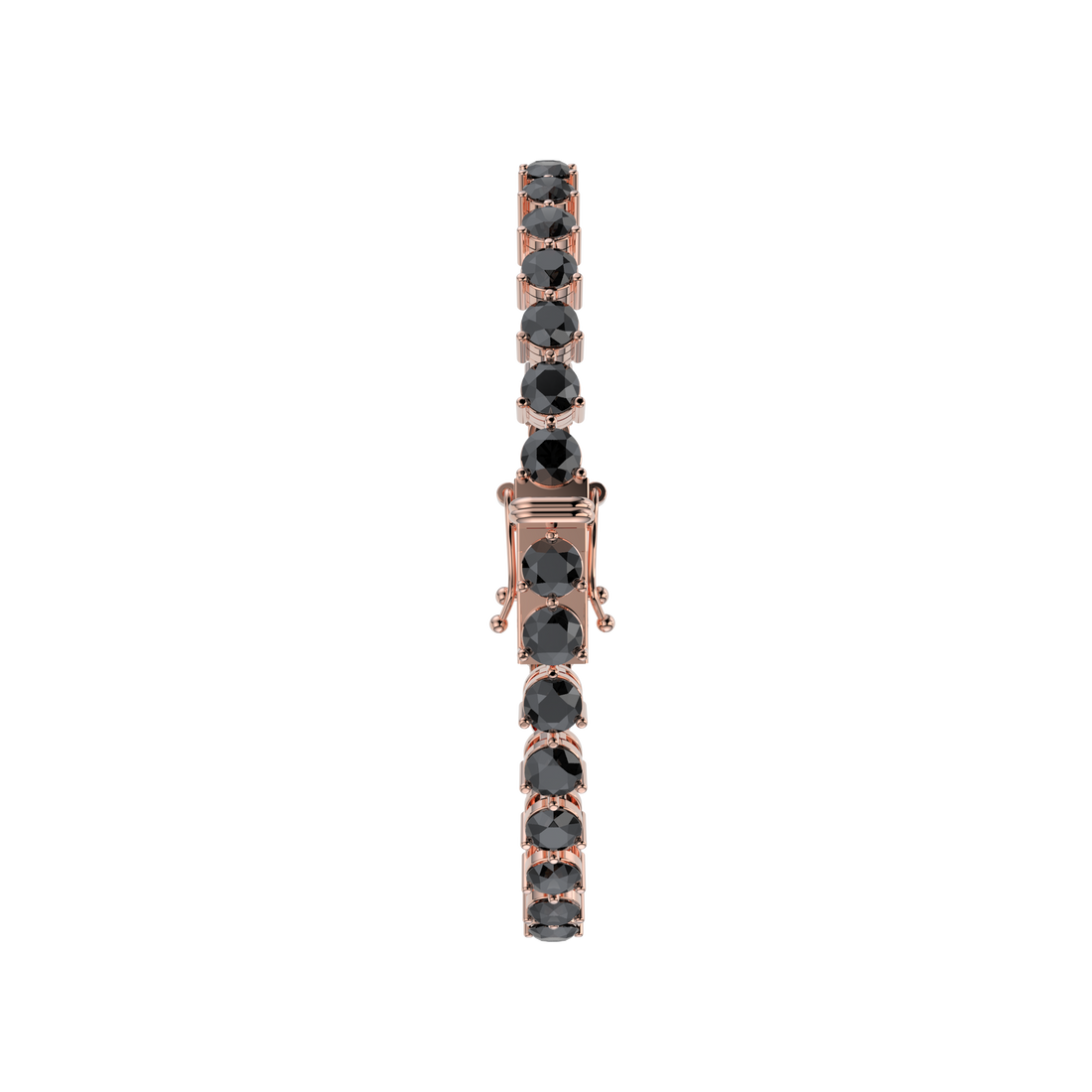 Bracelet with Black Diamond on a Rose Gold