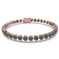 Bracelet with Black Diamond on a Rose Gold