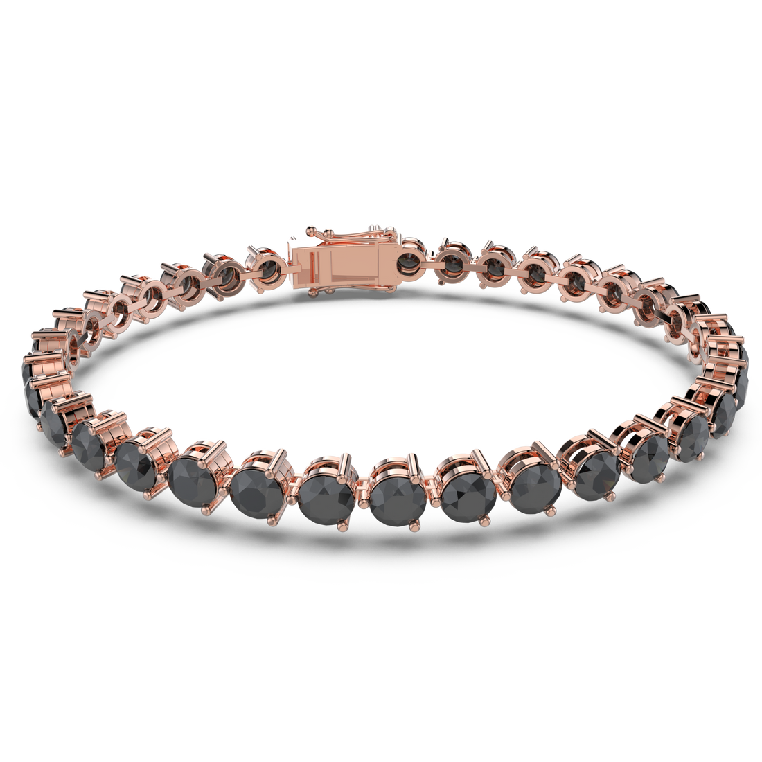 Bracelet with Black Diamond on a Rose Gold