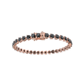 Bracelet with Black Diamond on a Rose Gold