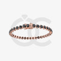 Bracelet with Black Diamond on a Rose Gold
