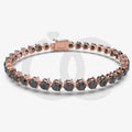 Bracelet with Black Diamond on a Rose Gold