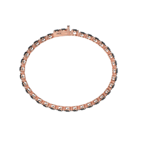 Bracelet with Moissanite on a Rose Gold Vermeil