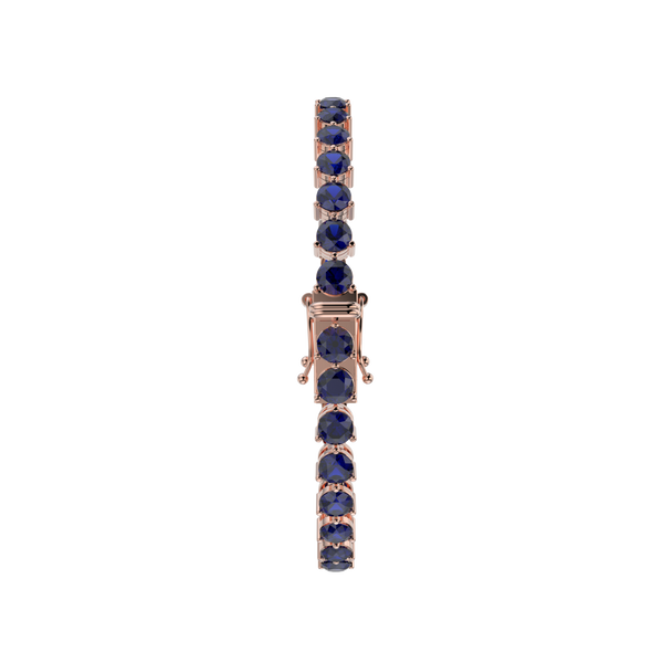 Bracelet with Blue Sapphire on a Rose Gold