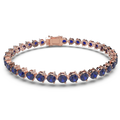 Bracelet with Moissanite on a Rose Gold Vermeil